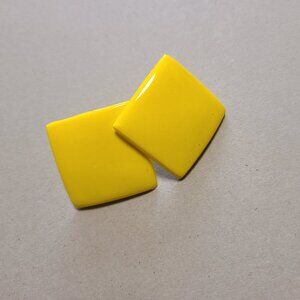 yellow square earrings